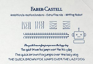Extra Fine fountain pen nibs - Writing robot & handwriting comparison - The Pen Company Blog