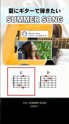 簡単４コードで弾ける…『YUI：SUMMER SONG』