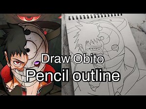 🎨 How to Draw Obito Uchiha pencil out line (Naruto/Naruto Shippuden) - Full Tutorial