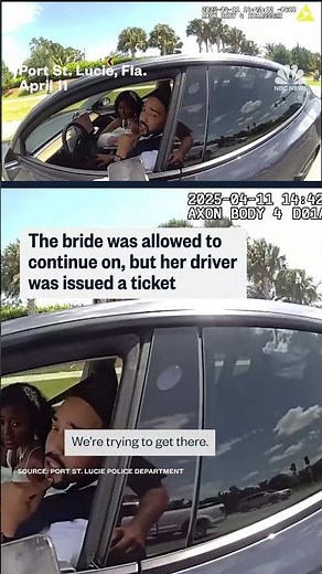 This bride was caught speeding at 105 mph to her wedding