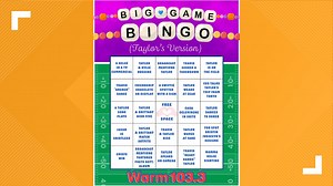 WARM 103.3 releases Taylor Swift bingo game ahead of Super Bowl LVIII