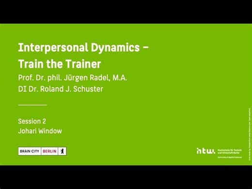 Johari Window in Action | Experiential Learning with a Psychodynamic Perspective | Prof. Dr. Jürgen Radel