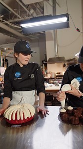 What flavor do you want to see?😋 Here is a little insight on how the flavor development process happens👩‍🍳 Pop-Up flavors are only available for TWO weeks OR while supplies last, which means rush to your local bakery or order through our app to make sure you have a chance to get a taste🤤 Chocolate-Covered Strawberry out NOW‼️ | Nothing Bundt Cakes