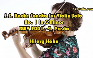 J.S. Bach Sonata for Violin Solo No. 1 in G MinorB