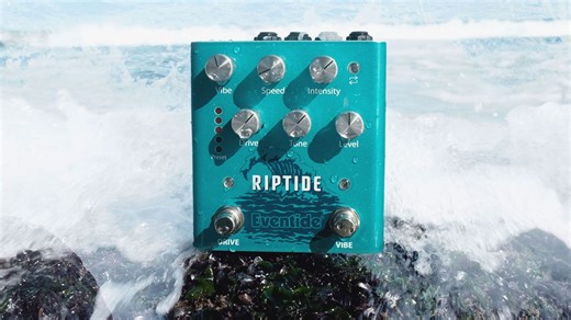 Eventide's new Riptide pedal combines an overdrive with a Uni-Vibe-inspired modulation side