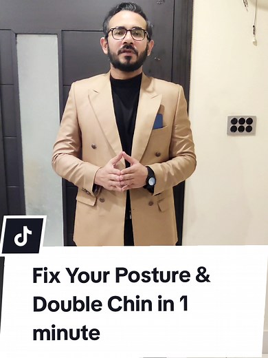 Fix Your Posture & Reduce Double Chin in 1 Minute