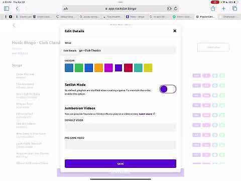 How to create a custom music bingo playlist with custom start times for songs