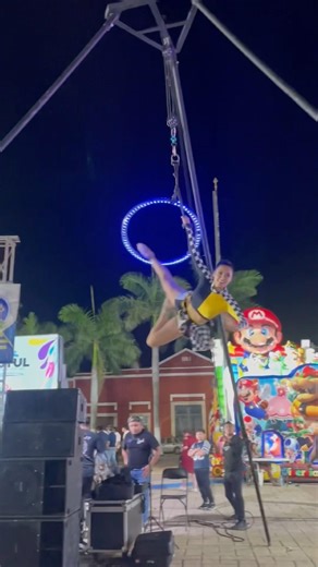 Aro aéreo LED espectáculo circo