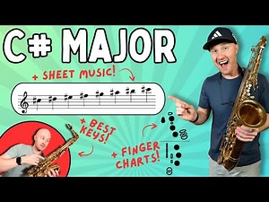 HOW TO PLAY the C# MAJOR SCALE on SAXOPHONE! | Sheet Music + Play-A-Long Tracks! ALL SAXES!