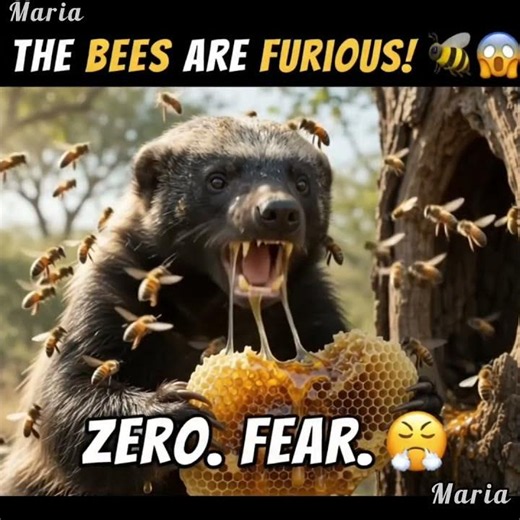 Honey Badger Gets SWARMED by Bees... Doesn't Even Flinch 😳🦡