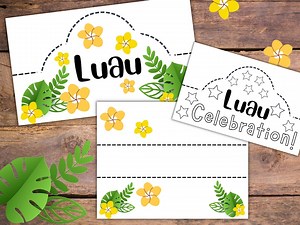 Luau Party Crowns in Color and Colorable Cut Outs Digital Download for a Hawaiian Luau Crown for Kids and Teachers EOY Party Center - Etsy