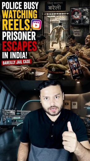 Prisoner ESCAPED While Police Was Busy WATCHING REELS On Phone in India! Bareilly Jail #shorts