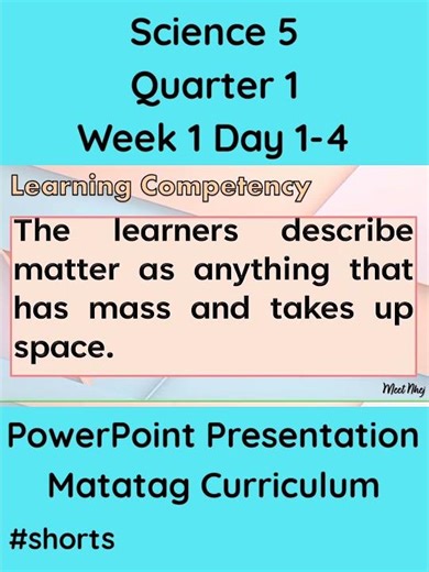 Science 5 Matatag Curriculum PowerPoint Presentation Quarter 1 Week 1 Day 1-4 #grade5matatag #ppt