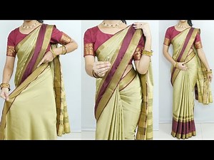Easy Silk Saree Draping for Beginners with Perfect Pleats | Sari Wearing Tutorial Step by Step