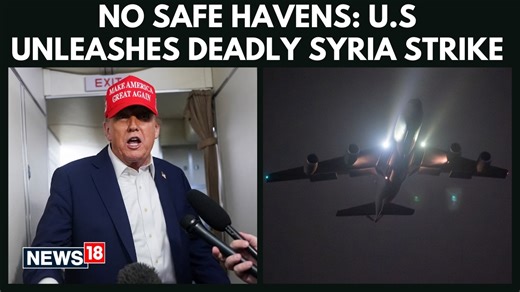 Watch: US strikes over 70 targets in Syria; calls it 'declaration of vengeance' #OperationHawkeye #USStrikesSyira #USA #ISIS | News18