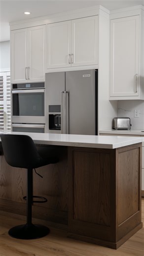 19 reactions | Mat gives a quick walkthrough of one of our newest KasKitchens showcases, bright cabinetry, warm wood accents, and smart storage throughout. Full showcase coming soon.  Designed & built locally by Kas Kitchens. Book your complimentary in-home consultation:  info@kaskitchens.com  (705) 726-1711 #KasKitchens #CustomMillwork #KitchenDesign #BarrieHomes #BespokeCabinetry | Kas Kitchens | Facebook