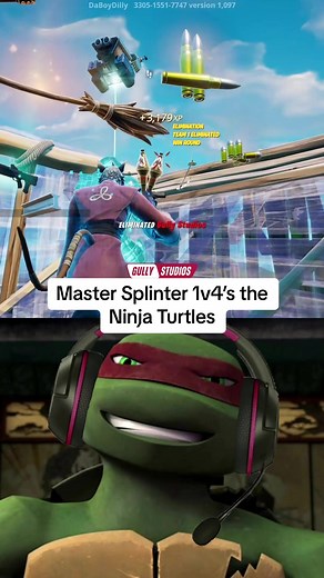 Master Splinter Challenges the Ninja Turtles in Epic Fortnite Battle!