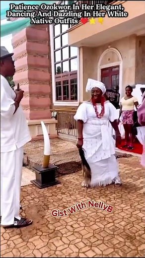 Patience Ozokwor In Her Elegant, Dancing And Dazzling In Her White Native Outfits ❤️⭐👇