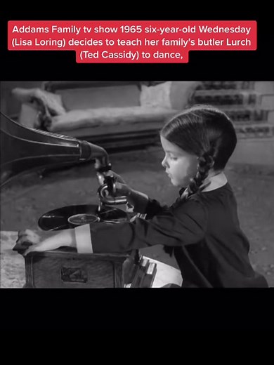 Addams Family tv show 1965 six-year-old Wednesday (Lisa Loring) decides to teach her family's butler Lurch to dance, #fyp #viral #tiktok #trending #bueatiful #dance #wednesday #foyryou #television #1965 #addamsfamily #lisaloring Addams