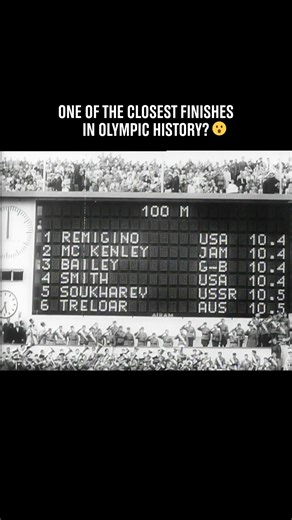 Did you know that back at #Helsinki1952, four runners timed 10.4 seconds, requiring a photo finish to declare the winner? 🇺🇸 Lindy Remigino 🥇 🇯🇲 Herb McKenley 🥈 🇬🇧 McDonald Bailey 🥉 #Olympics #Athletics | Olympics