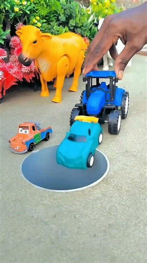 44 jcb power pushing pink yellow Green And red car in pit #jcbtoy #jcb #jcbjcb #jcbvideo #vairalv