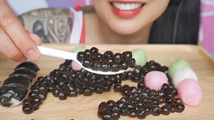 ❤️SAS❤️ on Instagram: "ASMR EATING SOUNDS. Tapioca pearls + Dango. Link in bio 👆🏻 if you haven’t seen it yet. Comment 🍡🍡🍡 if you love this squish sound😴. . . . . . . . #asmr #asmrfood #asmrsounds #asmreatingsounds #dango #japanesedango #tapioca #softsticky #asmrstickysounds #mouthsounds #bobapearls #eatingsounds #sogood #letseat #mukbang #asmrmukbang #youtube #youtubevids #youtubevid #asmrcommunity"