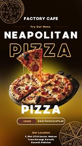 30 reactions | Wood-fire. Thin Crust. Pure Neapolitan Soul . . . . #pizza #italian #trend #neapolitan #fyp | Factory Cafe | Facebook