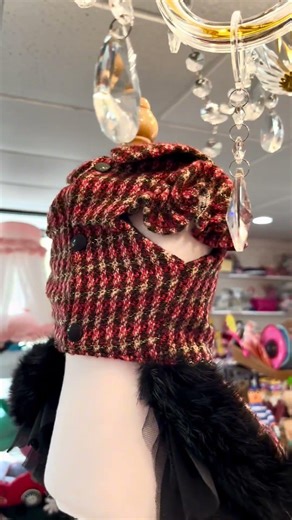 Handmade Luxury Tweed Dog Dress | Elegant Boutique Pet Fashion