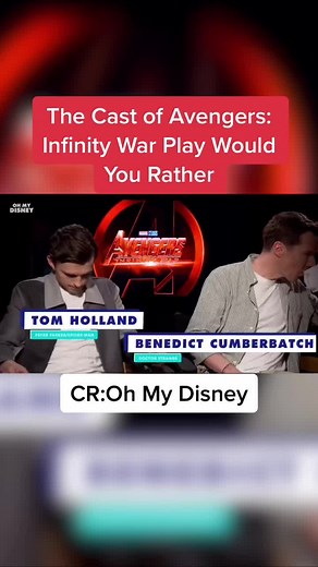 The Cast of Avengers: Infinity War Play Would You Rather #fyp #marvel #interview #mcu #avengers #tomholland #benedictcumberbatch