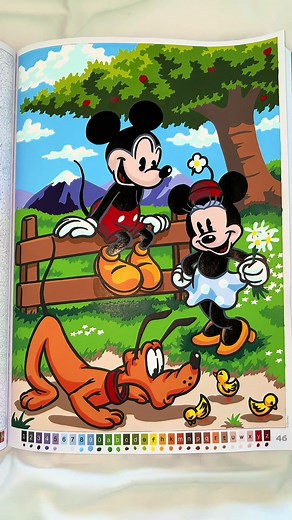 Mickey & Minnie Disney Coloring Book Page 46 | Guangna Markers