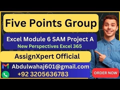 Five Points Group Excel Module 6 SAM Project A (SOLVED) AssignXpert Official