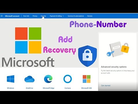 How to Add Recovery Phone Number For Microsoft Account