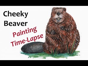 Beaver Painting in Watercolours