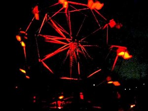 Ground mount gas powered Garbrick Ferris wheel in 3rd gear