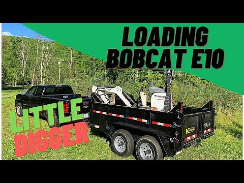 Loading, Tiedown and Offloading the E10 Excavator on a 10' Dump Trailer