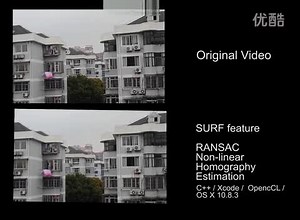 基于SURF与随机抽样一致非线性单应性估算的稳像算法