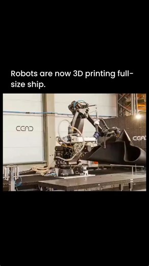 Robots.hub on Instagram: "Robots are now 3D printing full-size ship hulls. CEAD Group is pushing large-scale robotic additive manufacturing into the maritime and defense sectors, producing vessels directly from digital models instead of relying on traditional molds and labor-intensive assembly lines. They recently printed a 12-meter hull, showcasing how industrial robotics and advanced composites can reshape how ships are built. This is not a lab experiment or a concept demo. It is programmable,