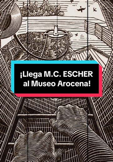 ✨¡El maestro de la ilusión óptica llega al Museo Arocena! M. C. Escher, uno de los artistas gráficos más influyentes del siglo XX. 👉 Reconocido por construir un asombroso universo gráfico alejado de la perspectiva normal, con paradojas visuales, juegos de escala imposibles y arquitecturas al revés. Este viernes 27 de febrero podrás conocer el universo visual de Maurits Cornelis Escher en la exposición temporal realizada en colaboración con @@Skot Foreman Gallery: “M.C. Escher. Universo estructu