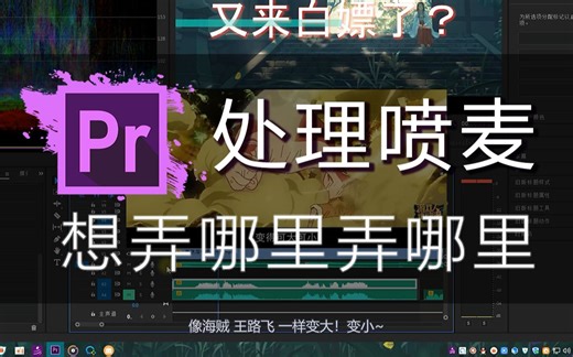 干嘛那么麻烦？直接用PR就能简单处理喷麦 不用AU