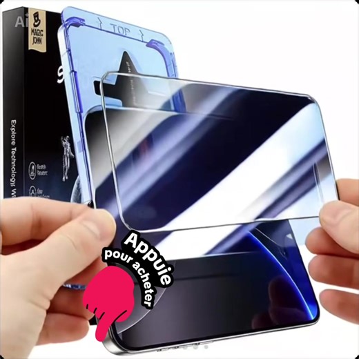 Comprend 2 pièces en verre trempé avec une fonction de dépoussiérage. Scannez le code QR sur la note de remerciement pour la vidéo du didacticiel et profitez d'une installation sans tracas. Une technologie innovante de dépoussiérage garantit une application propre et sans bulles, même pour les débutants. Écran pré-nettoyé pour de meilleurs résultats. #fyp #pourtoi #foryou #tiktokfr #viral