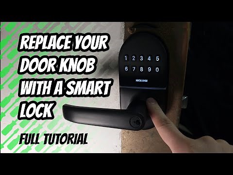 How to replace a door knob and install a smart lock - Full installation tutorial