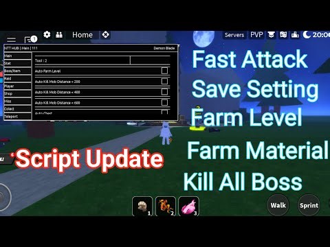 Script Demon Blade [Nokey] | Fast Attack, Farm Lv, Farm Material, Kill All Boss | Nekokawaii