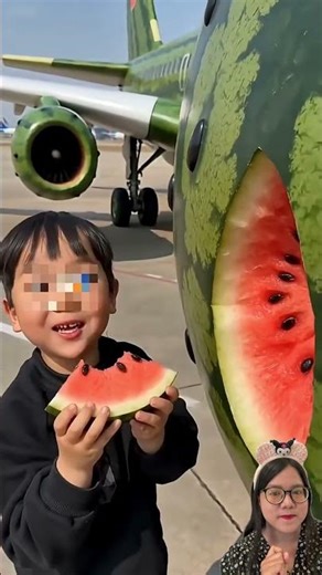 PLANE TAKING OFF FROM A WATERMELON⁉️