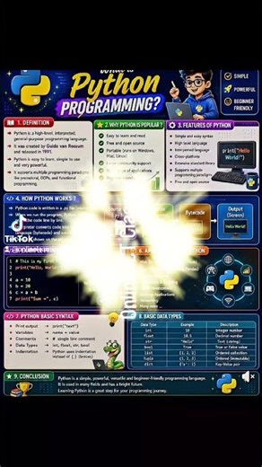 Python PROGRAMMING SIMPLE POWERFUL BEGINNERFRIENDLY DEFINITION WHY PYTHON IS POPULAR FEATURES #ict