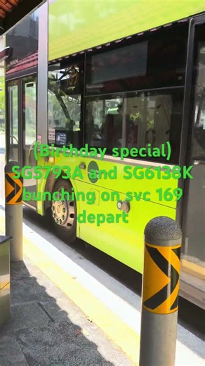 (My birthday special) MAN A95 E5 and E6 (Batch 1/2) SG5793A and SG6138K bunching on svc 169 depart.