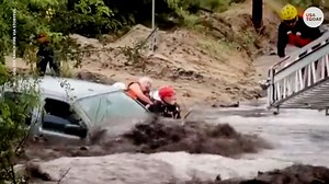 Arizona floods: Five people pulled from pickup truck engulfed by water