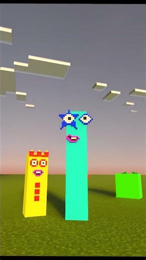 Numberblock 1 to 10 in Minecraft #learntocount #numberblocks #mathforkids