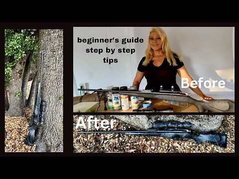 How to camo paint your hunting gear [rifle and scope, using spray paint]