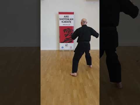 180 degree turn in front stance (Zenkutso-dachi mawate)