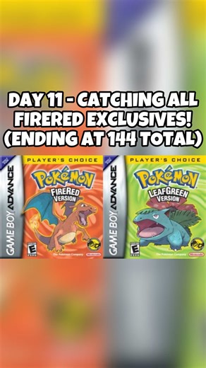 Day 11 of catching all 1,025 Pokémon on original hardware 🎮 Shifted over to FireRed today to lock in the version exclusives. Added Ekans, Arbok, Oddish, Gloom, Vileplume, Psyduck, Golduck, Growlithe, Arcanine, Shellder, Cloyster, Scyther, and Electabuzz, plus filled a few Kanto gaps with Seadra, Dragonair, and Articuno. That puts me at 144 total, just 7 away from completing the original 151. Next up is Emerald before we make the jump to Pokémon XD to finish things off. #pokemon #pokemontiktok #